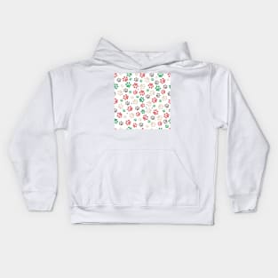 Trace doodle paw prints with stars Kids Hoodie